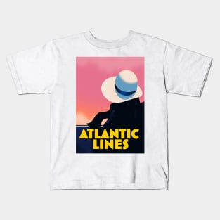 Atlantic Lines Cruise Liner travel poster Kids T-Shirt